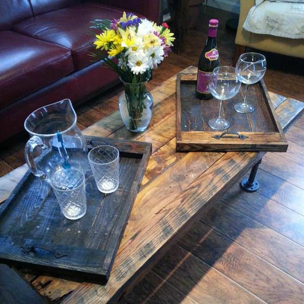 20140403 162913 1 600x600 Pallet furnitures and Fence in pallet home decor  with Table Reclaimed Pallets Furnitures Fence Coffee table Chair 