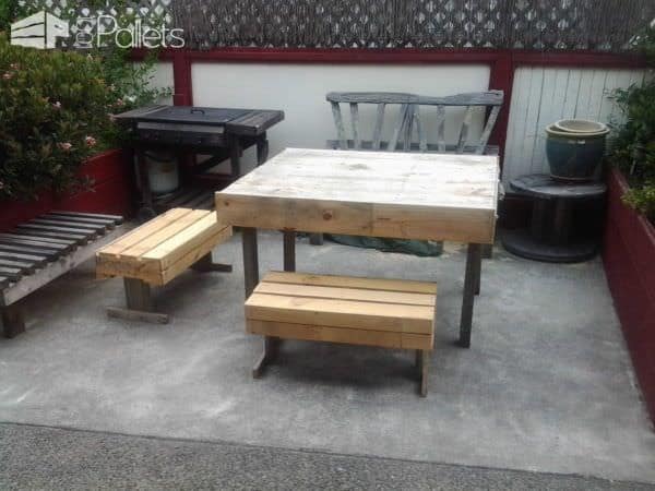 Outdoor Pallets Table & Chairs Pallet Benches, Pallet Chairs & Stools Pallet Desks & Pallet Tables 