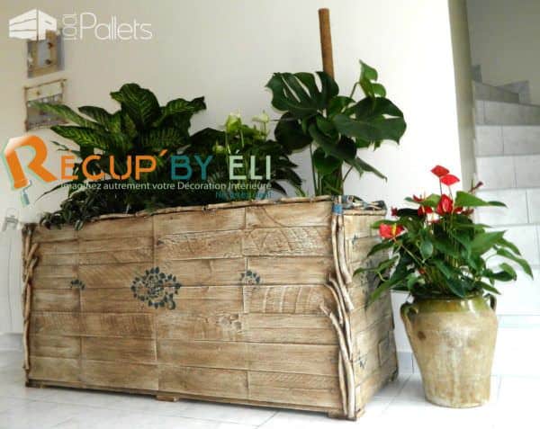 Flower Planter Box From Pallets Pallet Planters & Compost Bins bac-plante