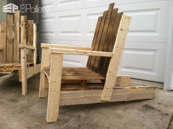 Pallet Chair For Outdoor Use Pallet Benches, Pallet Chairs & Stools 