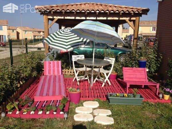 My Pink Pallet Terrace Lounges & Garden Sets 