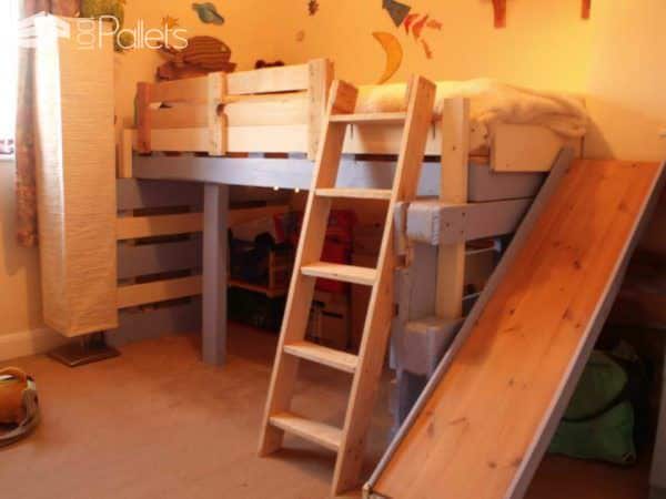 Salvaged Bed for Toddlers Made With Repurposed Pallets Fun Pallet Crafts for Kids Pallet Beds, Pallet Headboards & Frames 