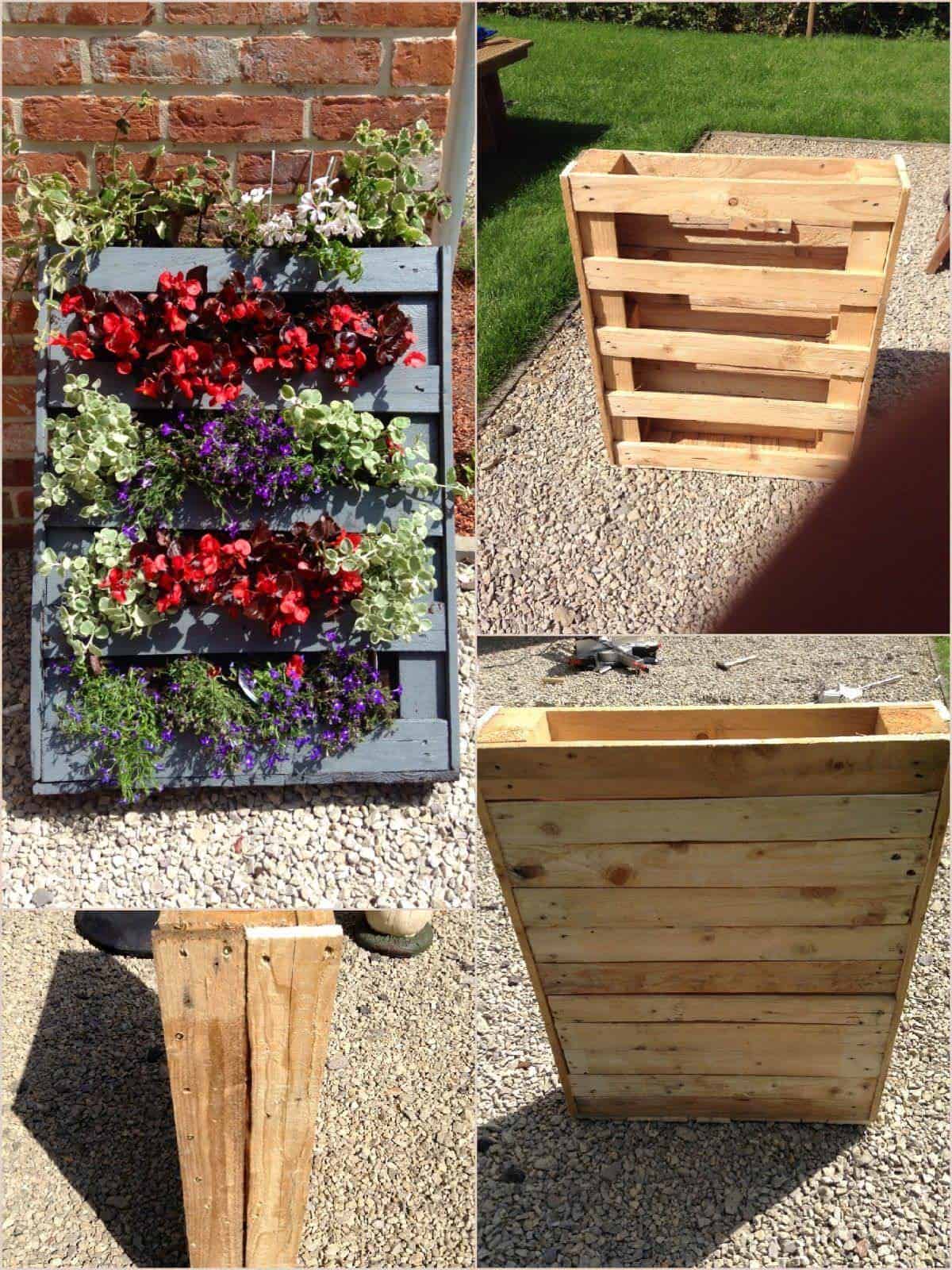 Homemade Vertical Pallet Planter • 1001 Pallets