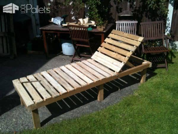 Sun Lounger & Small Table From Discarded Pallets Lounges & Garden Sets Sun Lounger & Small Table From Discarded Pallets Lounges & Garden Sets