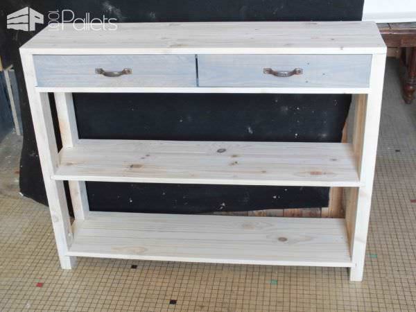 Une Console En Bois De Palette / Wooden Pallet Console Pallet Cabinets & Wardrobes Une Console En Bois De Palette / Wooden Pallet Console Pallet Cabinets & Wardrobes