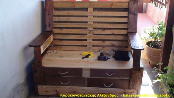 My 3 Pallets Bench Pallet Benches, Pallet Chairs & Stools DSC08933