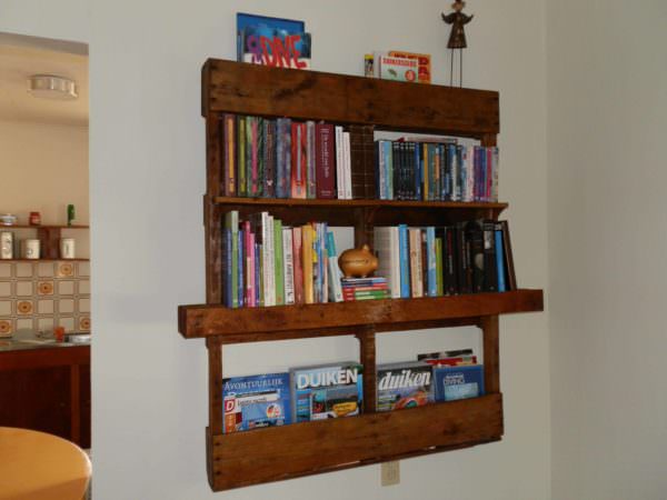 Pallet Bookshelf Pallet Bookcases & Bookshelves 