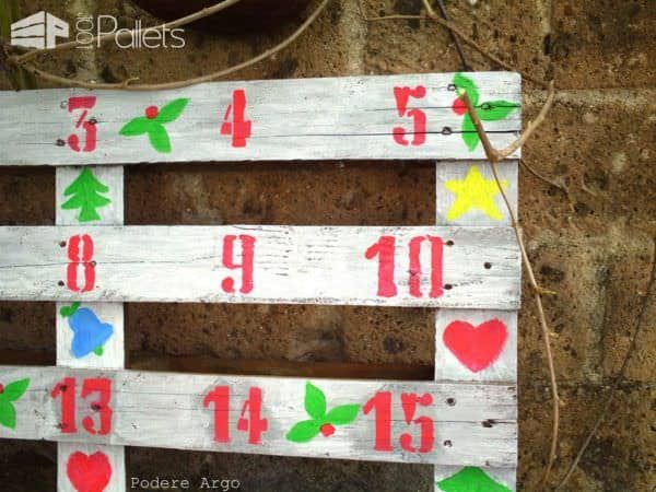 Christmas Advent Calendar Pallet Wall Decor & Pallet Painting My beautiful picture