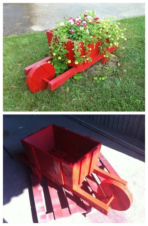 Pallet Wheelbarrow For Decoration • 1001 Pallets