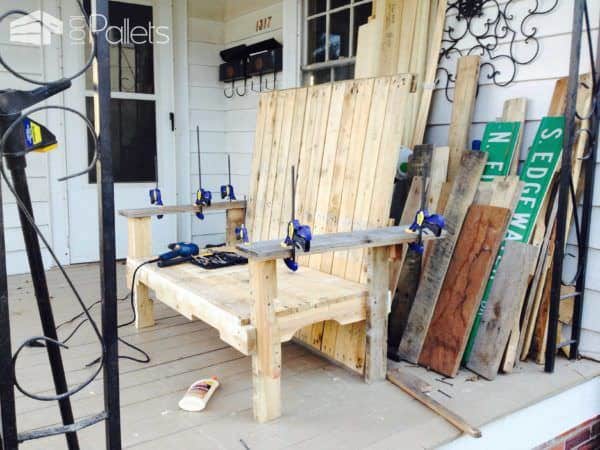3 Pallets Bench Pallet Benches, Pallet Chairs & Stools IMG_1789