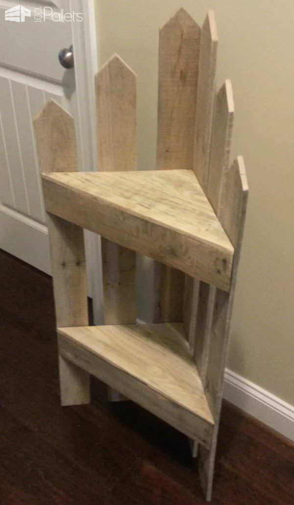 Pallet Corner Shelf Pallet Shelves & Pallet Coat Hangers