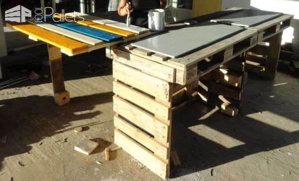 Pallet Kitchen Countertop DIY Pallet Bars Ilot-Bar-2