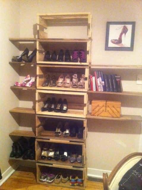 Shoes Shelf from Pallets Pallet Shelves & Pallet Coat Hangers Shoes Shelf from Pallets Pallet Shelves & Pallet Coat Hangers