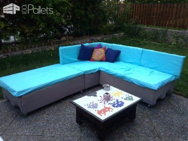 Pallets Garden Couch / Canapé De Jardin En Palettes Euro Lounges & Garden Sets 