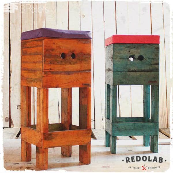 Upcycled Pallet Bar Stools Pallet Benches, Pallet Chairs & Stools 