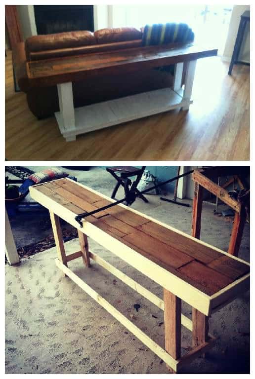 Sofa Table Made From Reclaimed Pallets • 1001 Pallets