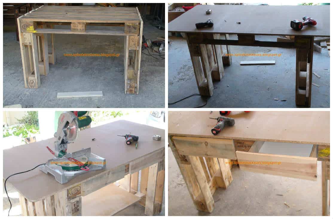 Easy Pallet Workbench • Pallet Ideas • 1001 Pallets