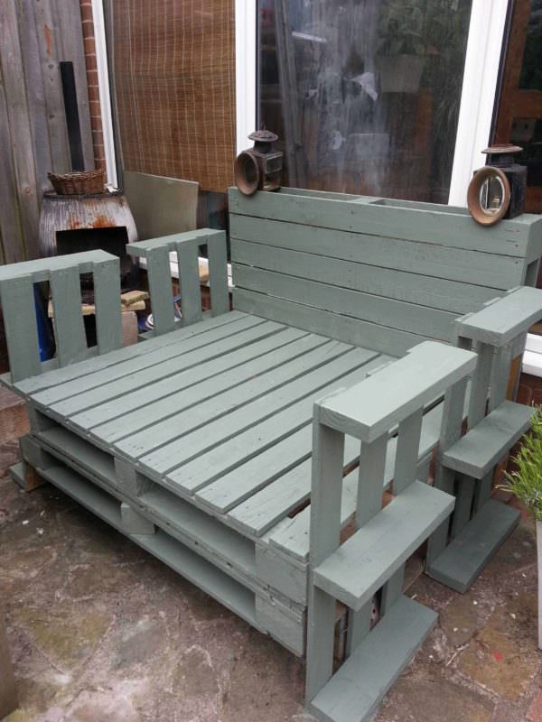 Recycled Pallet Lounger Pallet Benches, Pallet Chairs & Stools 