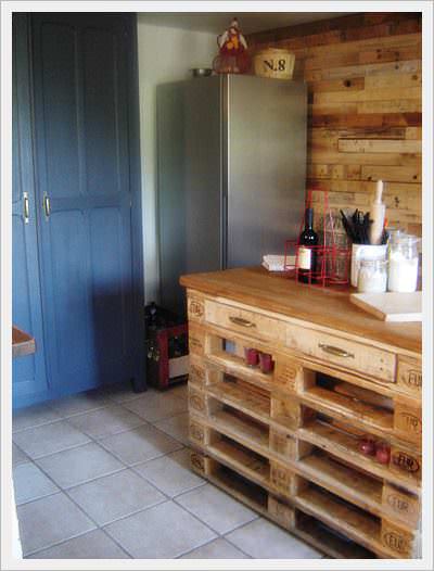 Réalisation D’un Îlot Central De Cuisine En Palettes / Pallets Kitchen Island Pallet Desks & Pallet Tables 