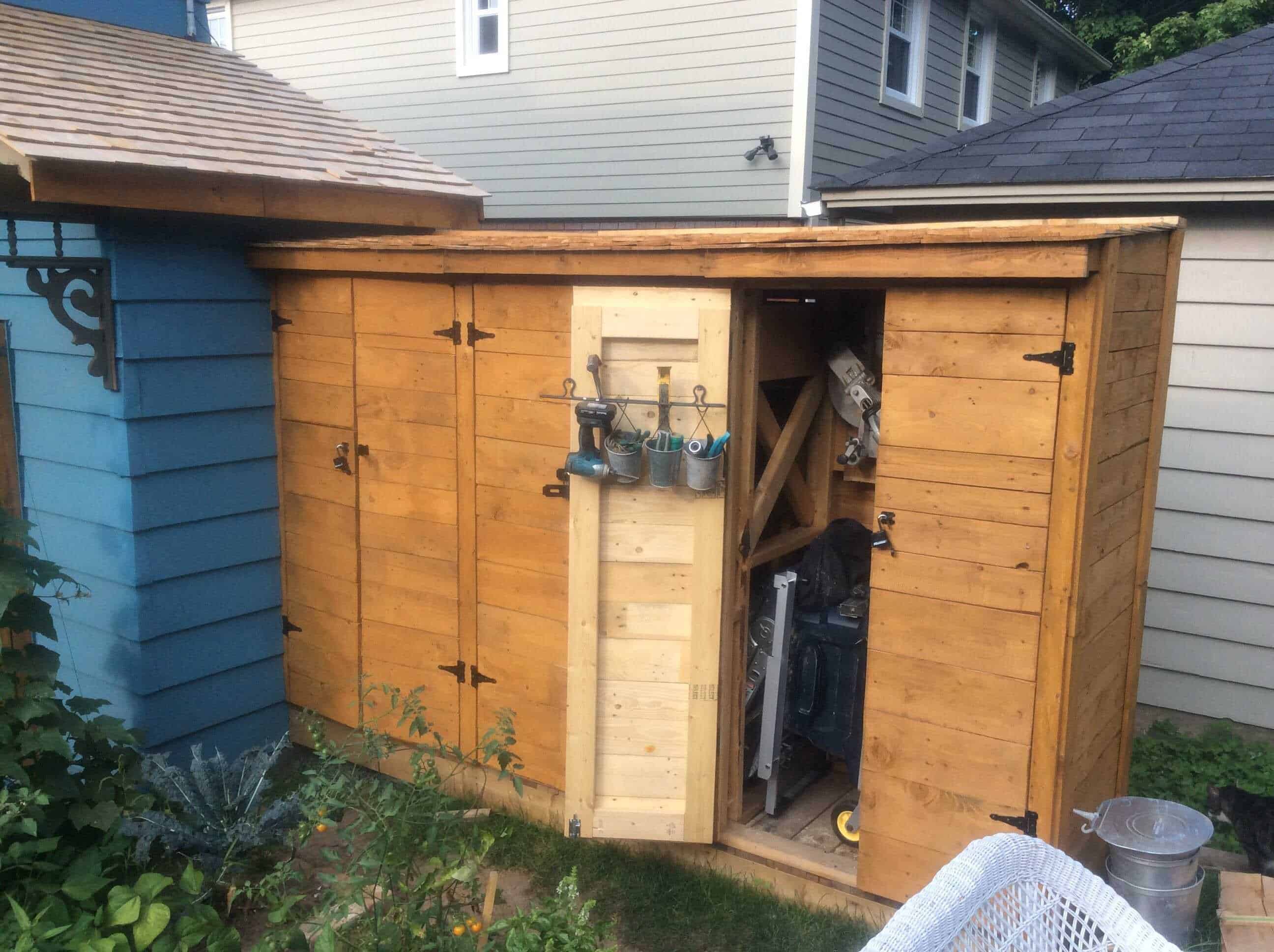 Pallet storage shed
 