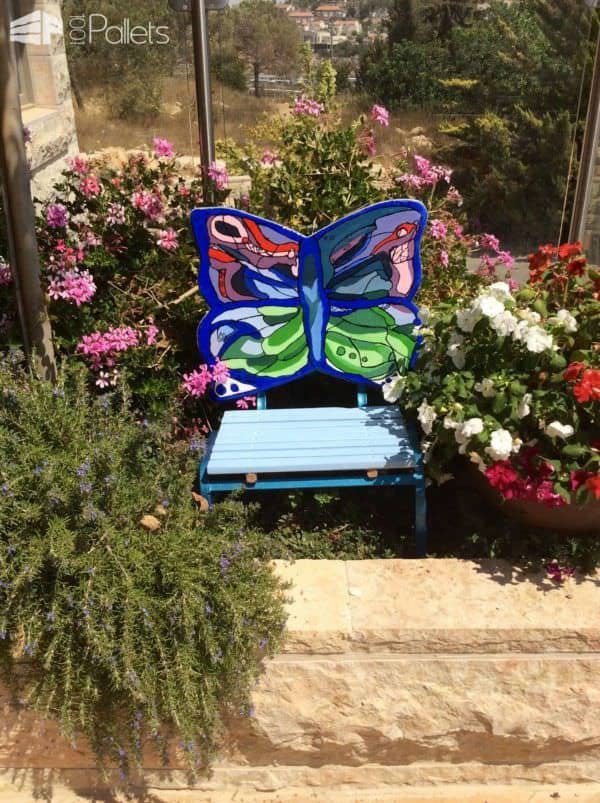 Butterfly Pallet Chair Pallet Benches, Pallet Chairs & Stools Butterfly Pallet Chair Pallet Benches, Pallet Chairs & Stools