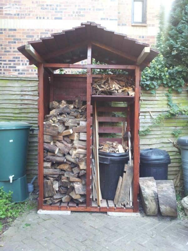 Log Store Made From Six Pallets Pallet Sheds, Cabins, Huts & Playhouses 