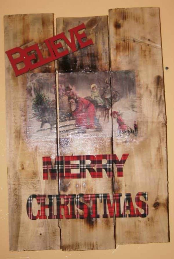 Christmas Wall Art With Pallet Pallet Wall Decor & Pallet Painting 