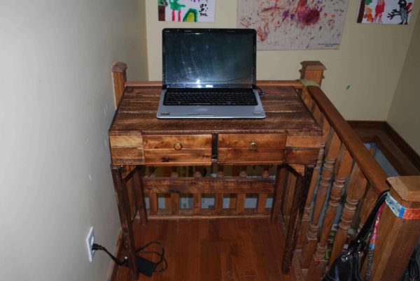 Console Pour Pc Portable / Pallet Computer Desk Pallet Desks & Pallet Tables 