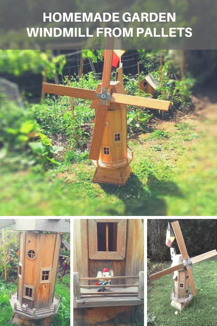 Homemade Garden Windmill From Wooden Pallets • 1001 Pallets