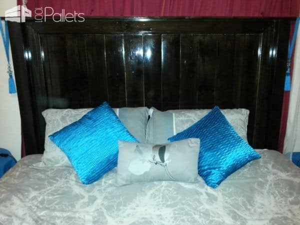 King Size Pallet Headboard DIY Pallet Bed, Pallet Headboard & Frame 20141221_194859