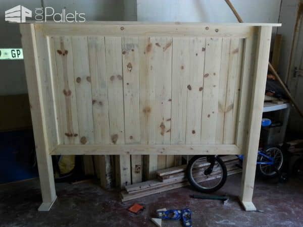 King Size Pallet Headboard DIY Pallet Bed, Pallet Headboard & Frame 20141220_130432