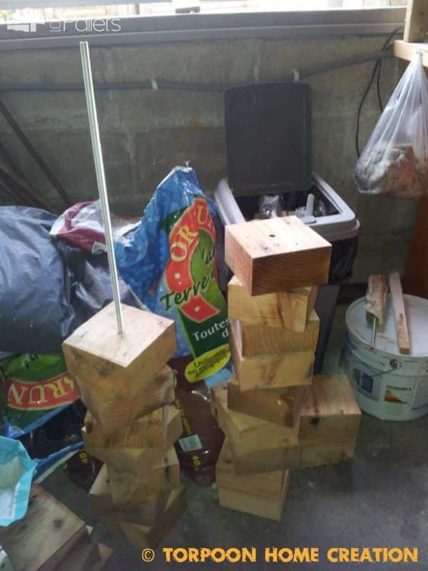 Lampe En Cubes De Palettes / Pallet Blocks Lamp Pallet Lamps & Lights Lampe En Cubes De Palettes / Pallet Blocks Lamp Pallet Lamps & Lights