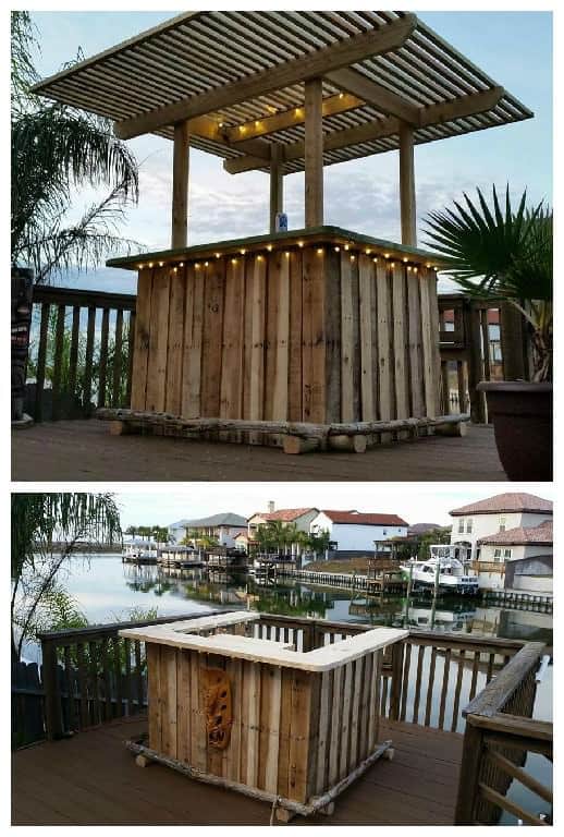 pallet backyard tiki bar • 1001 pallets