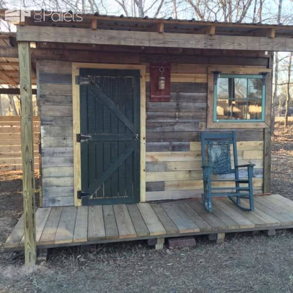 Tiny Off Grid Cabin Made from Pallets & Reclaimed Lumber Pallet Sheds, Cabins, Huts & Playhouses 