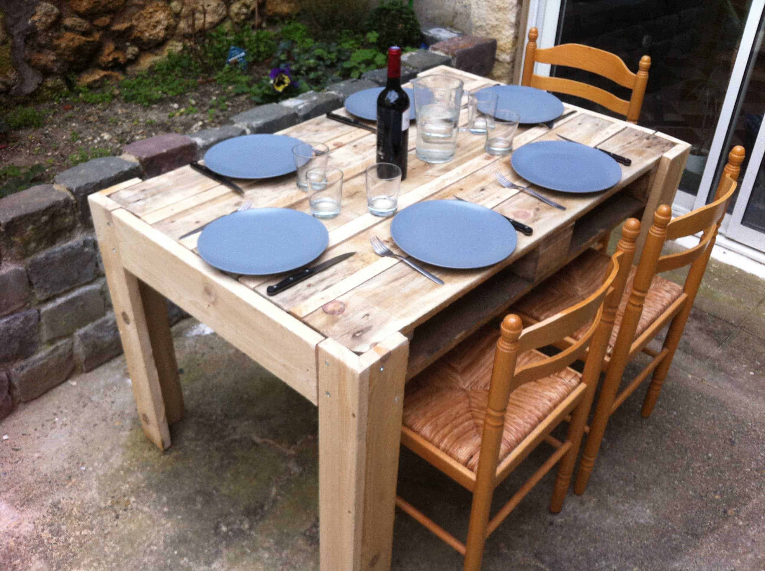 simple pallet kitchen table