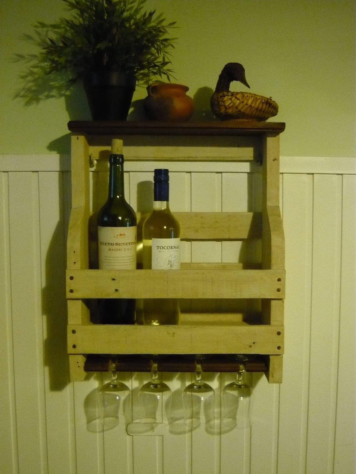 Porta Botellas De Vino Y Copas / Pallet Wine Rack • 1001 ...