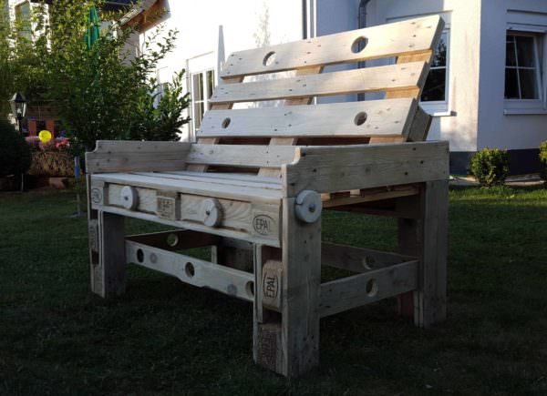 Natural Style Pallet Bench Pallet Benches, Pallet Chairs & Stools 20150729_195732