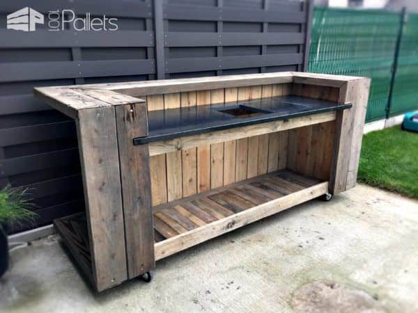 Pallet Outdoor Kitchen Bar DIY Pallet Bars image2