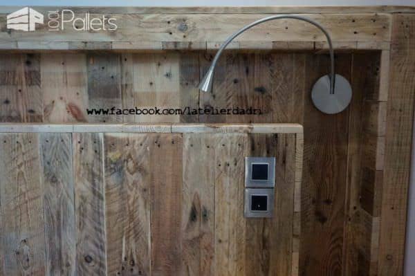 Modern Pallet Bed & Headboard With Lights & Motion Sensor Pallet Beds, Pallet Headboards & Frames Modern Pallet Bed & Headboard With Lights & Motion Sensor Pallet Beds, Pallet Headboards & Frames