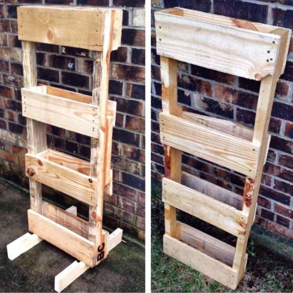 Pallet Vertical Planter Pallet Planters & Compost Bins 