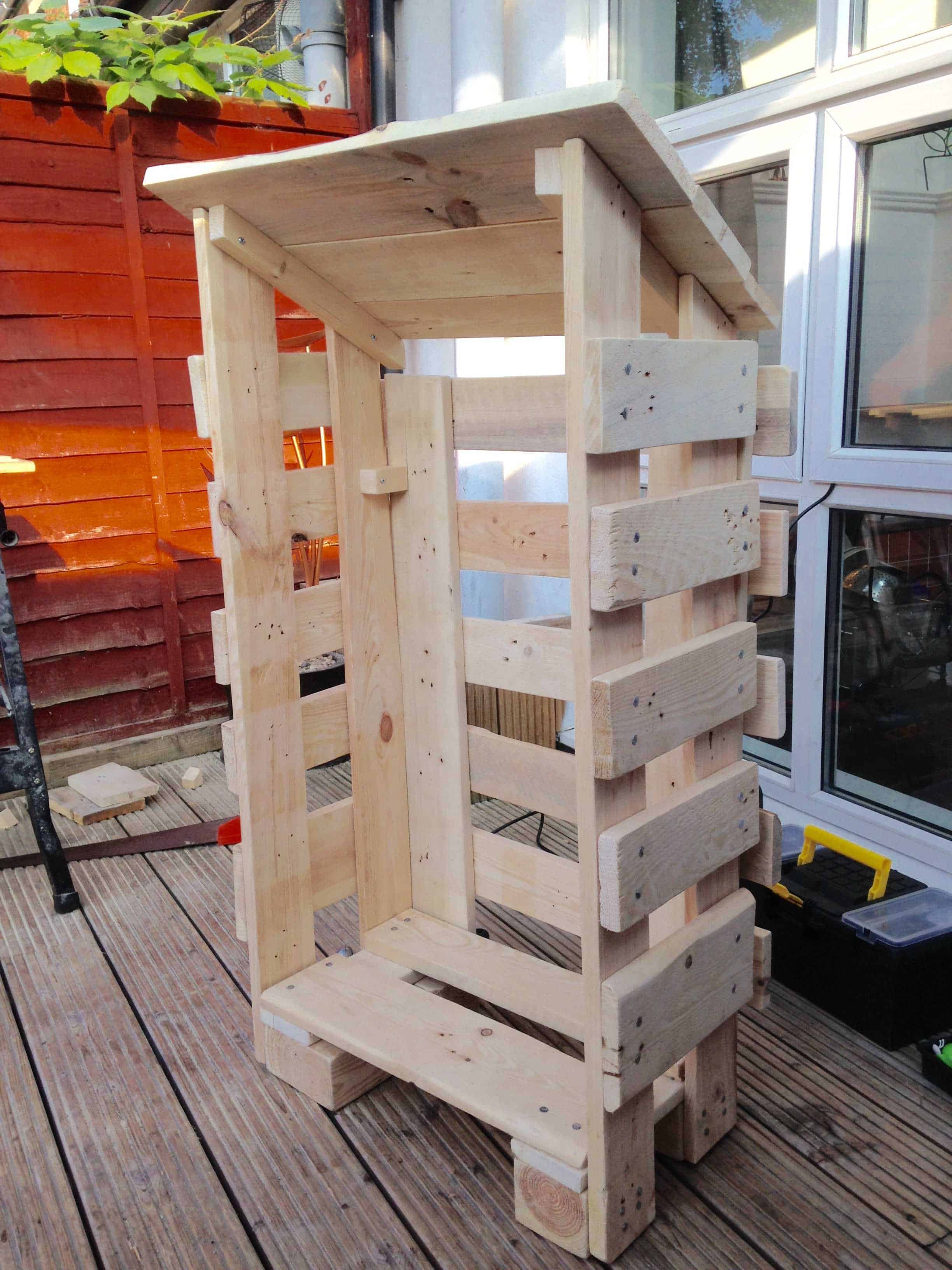 Small Log Store From Pallet Wood • 1001 Pallets