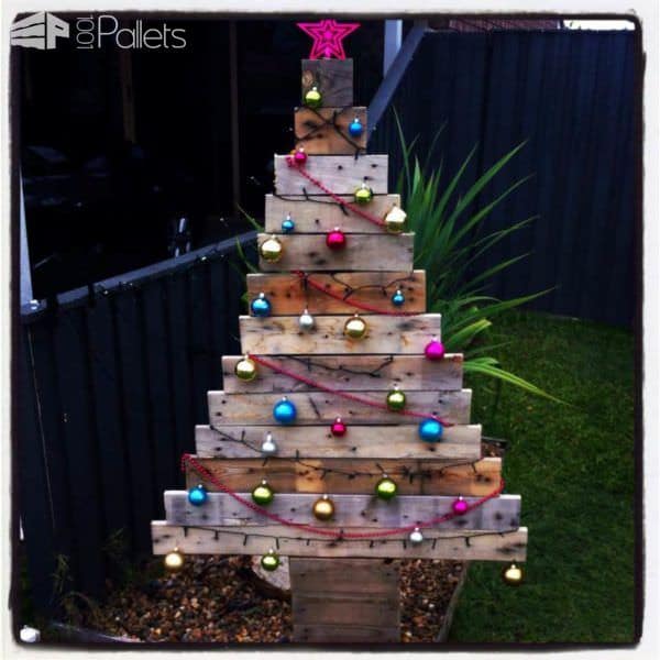 40 Pallet Christmas Trees Holiday Decorations Ideas 40 Pallet Christmas Trees Holiday Decorations Ideas