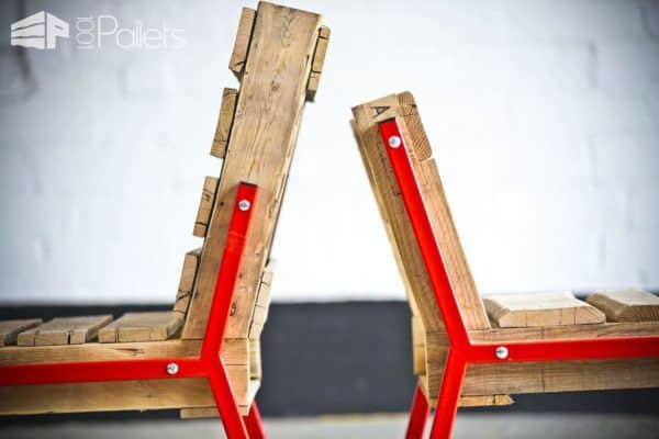 Full Back Pallet Chair Pallet Benches, Pallet Chairs & Stools 