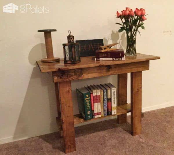 Pallet Entry Table Made from 1 Repurposed Pallet Pallet Desks & Pallet Tables image5