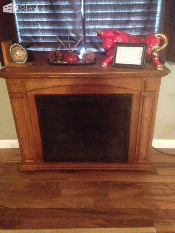 Entertainment Tv Stand & Faux Fireplace From Recycled Pallets Pallet TV Stands & Racks 