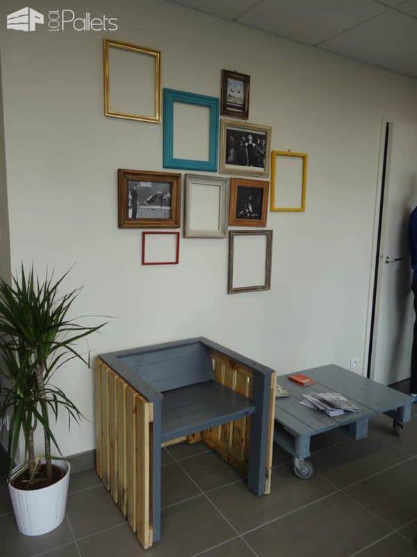 Pallet Armchair, Inspired By Mies Van Der Rohe Pallet Benches, Pallet Chairs & Stools 