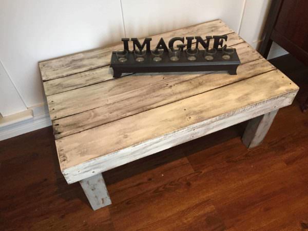 Rustic Painted Pallet Coffee Table Pallet Coffee Tables 