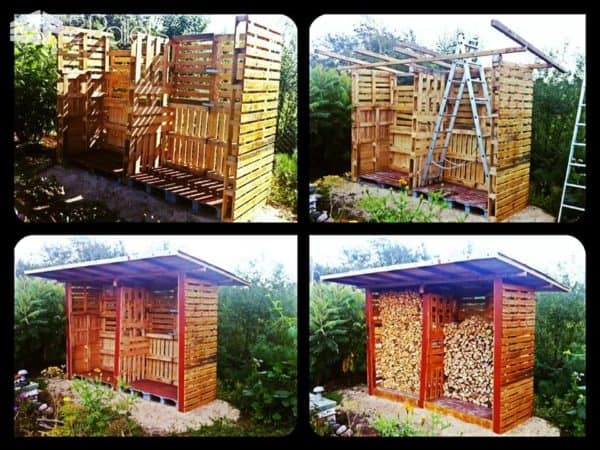 Top 10 Inspirations to Make Your Log Shed From Pallets 