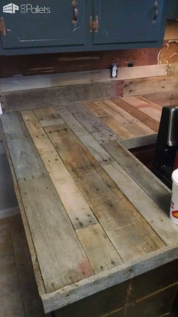 Palettenarbeitsplatten Backsplash Palettenschreibtische Palettentische