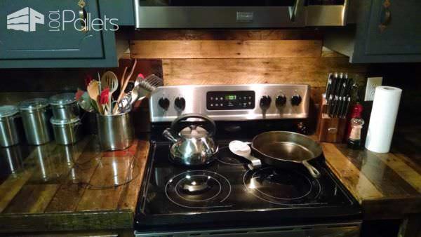 Palettenarbeitsplatten Backsplash Palettenschreibtische Palettentische